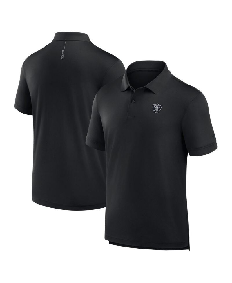 Men's Black Las Vegas Raiders Front Office Move Mono Polo Shirt