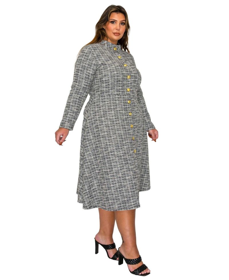 Plus Size Chelsea Button Dress