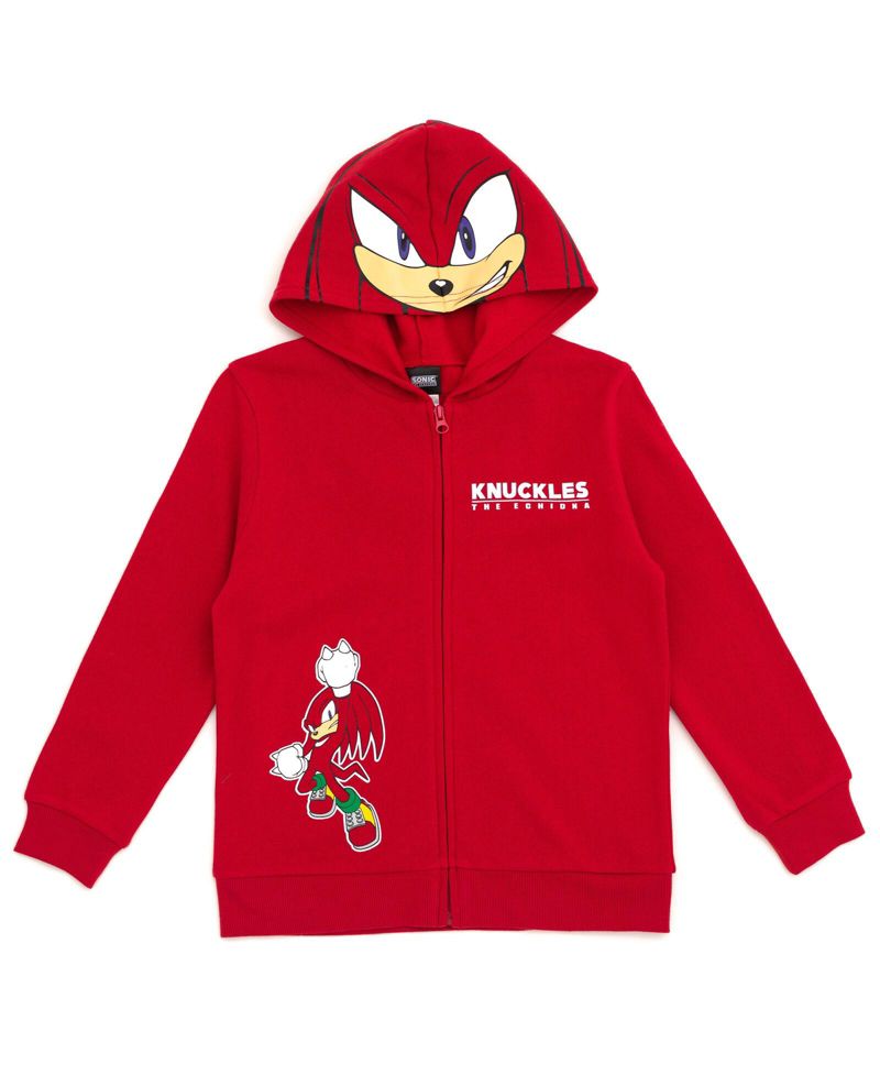Boys(4-20) Sonic the Hedgehog Shadow Knuckles Fleece Zip Up Hoodie