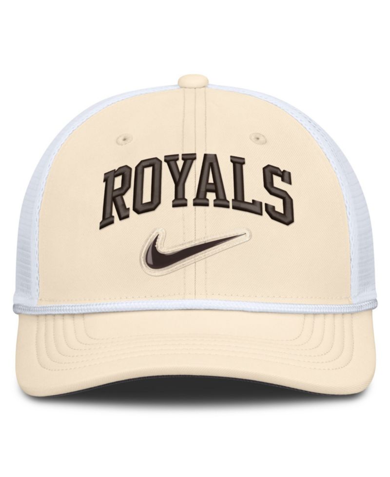 Men's Natural/White Kansas City Royals Rise Dri-FIT Trucker Adjustable Hat&iquest;