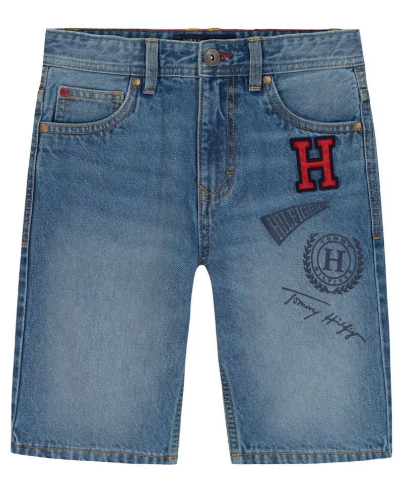 Boys' 2T-7 Varsity Regular Fit Denim Shorts