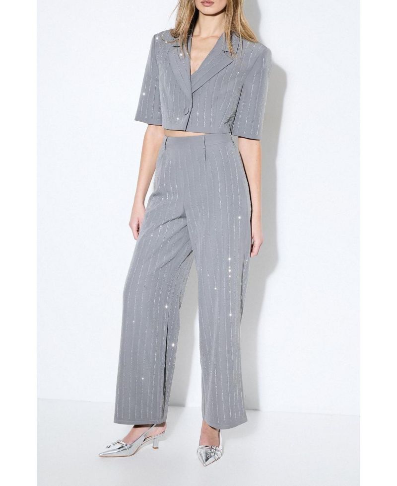 Women's Premium Embellished Straight Leg Pants