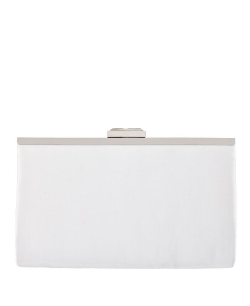 Women's Pleated Stain Crystal Frame Clutch