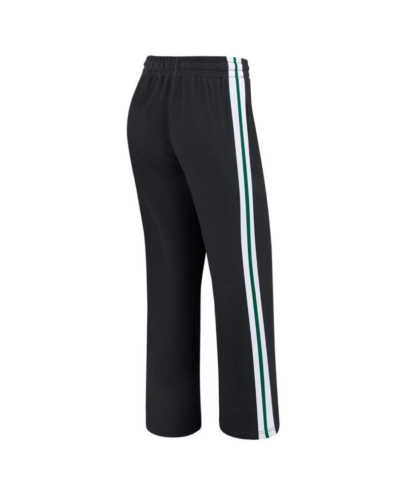 Women's Black New York Jets Color Block Straight Leg Pants