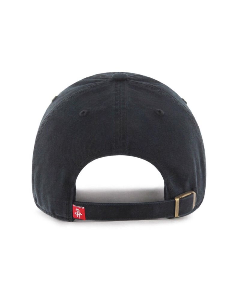 Men's Houston Rockets Black on Black Clean Up Adjustable Hat