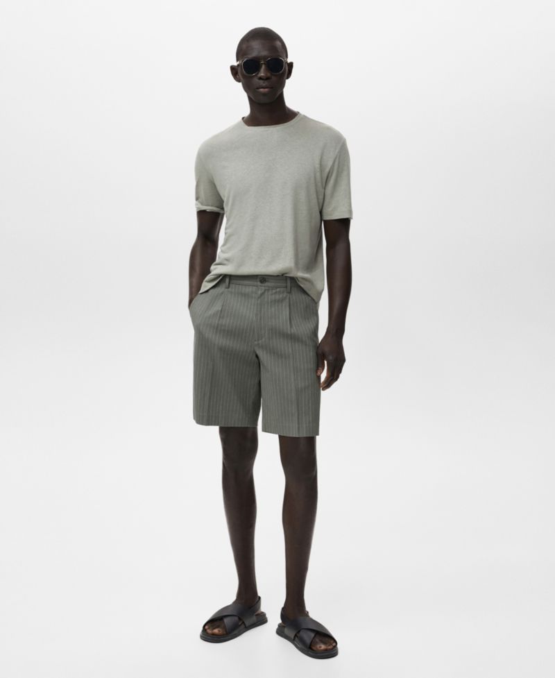 Men's Slim-Fit Chino Cotton Bermuda Shorts
