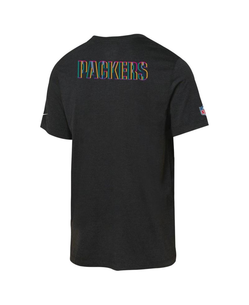 Big Boys and Girls Black Green Bay Packers 2025 NFL Crucial Catch Tri-Blend Dri-FIT T-Shirt