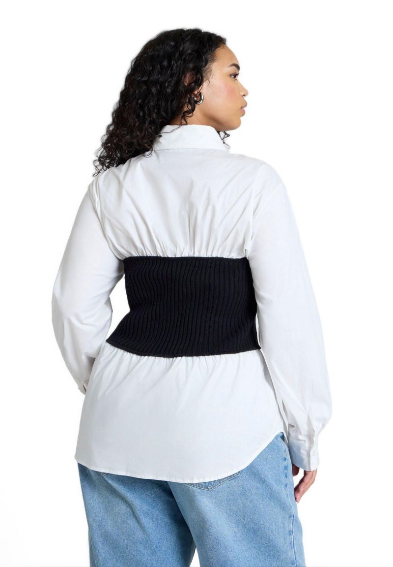 Women's Sweater Tube Twofer Top