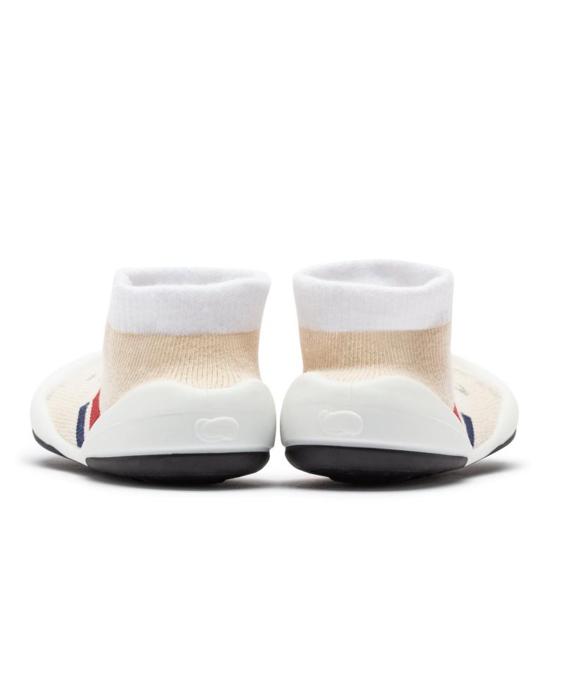Infant Girl Boy First Walk Sock Shoes Runner - Light Beige