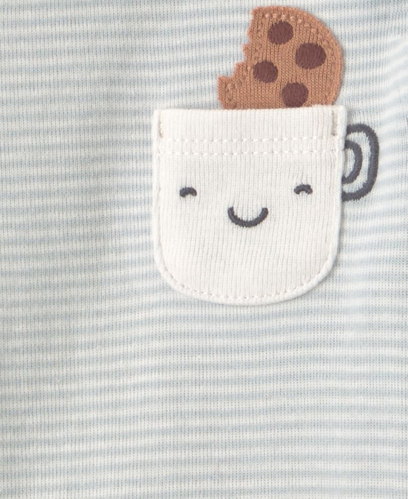 Baby Boys' Milk & Cookies Round Neck Bodysuits, 4-Pack