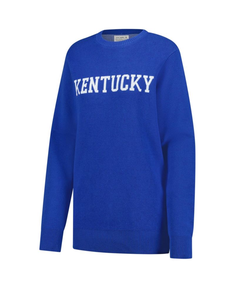 Men's and Women's Royal Kentucky Wildcats Renew Knit Vintage Sweater