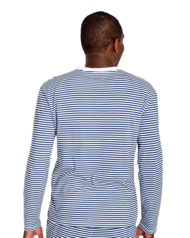 Men’s Organic Cotton Jersey Long Sleeve Pajama Henley Top