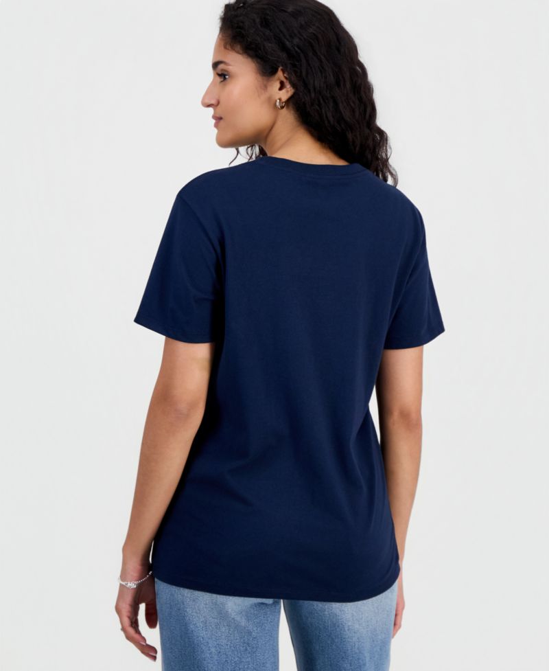 Juniors' Skeleton Bear Graphic-Print T-Shirt