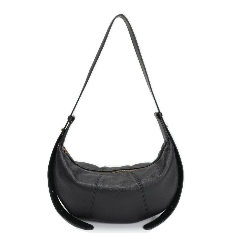 Vera Leather Crescent Bag Half-Moon Hobo Croissant Style Dumpling Shoulder Purse