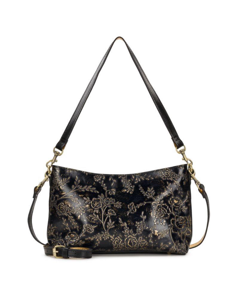 Betta Rose Garden Leather Small Crossbody Handbag