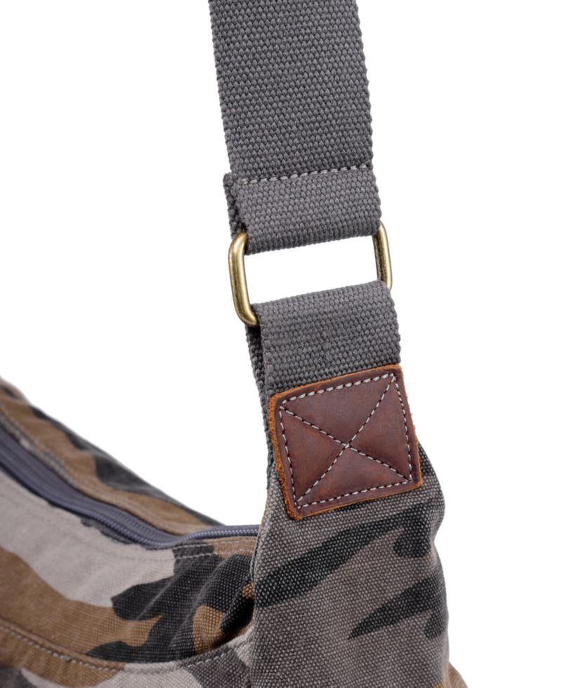Camo Canvas Messenger Bag