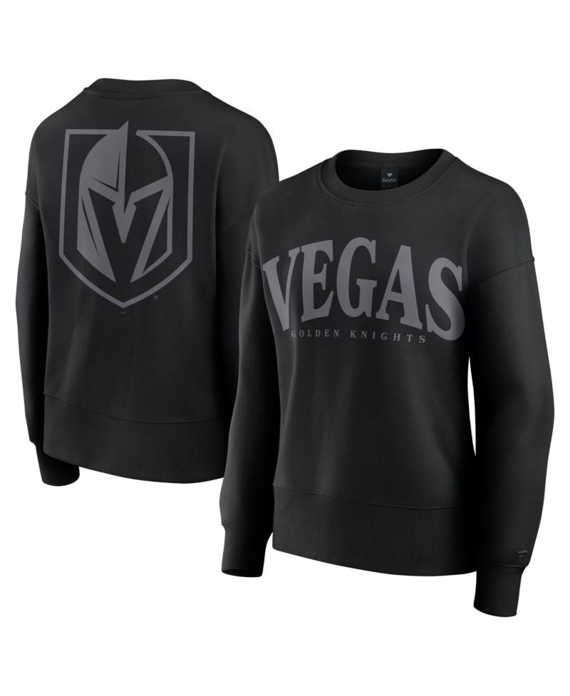 Women's Black Vegas Golden Knights Elements Flow Pullover Sweatshirt