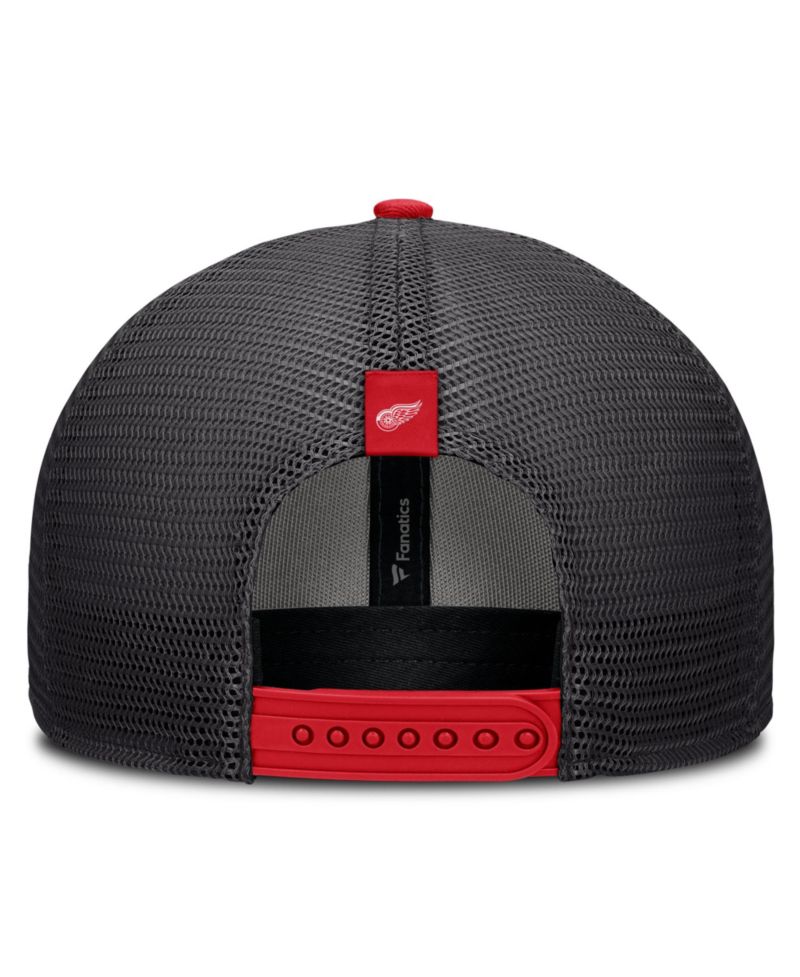 Men's Black Detroit Red Wings Fundamental Limits Trucker Adjustable Hat
