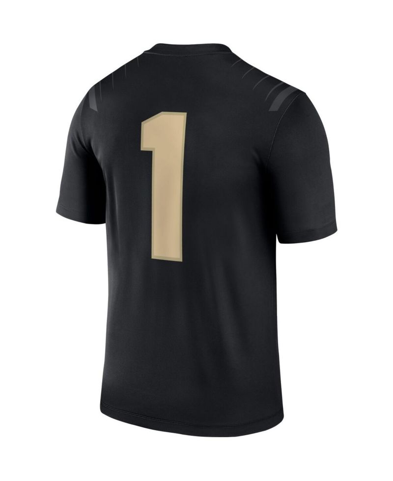 Men's #1 Black Purdue Boilermakers Legend Jersey