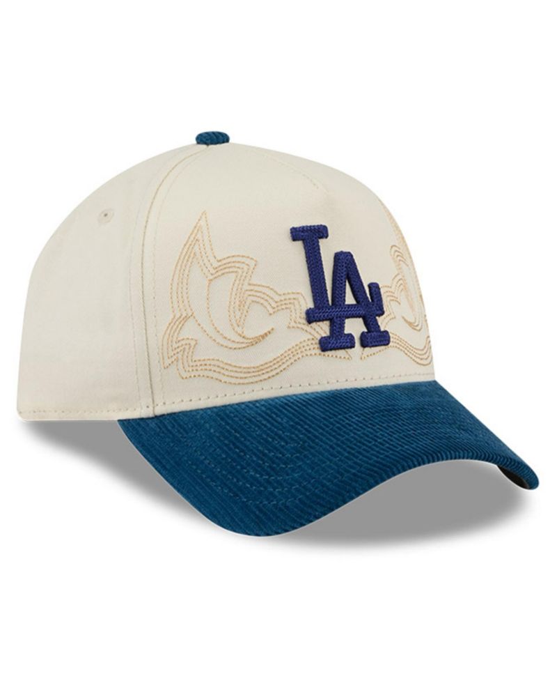 Men's Stone Los Angeles Dodgers Western Stitch 9FORTY A-Frame Adjustable Hat