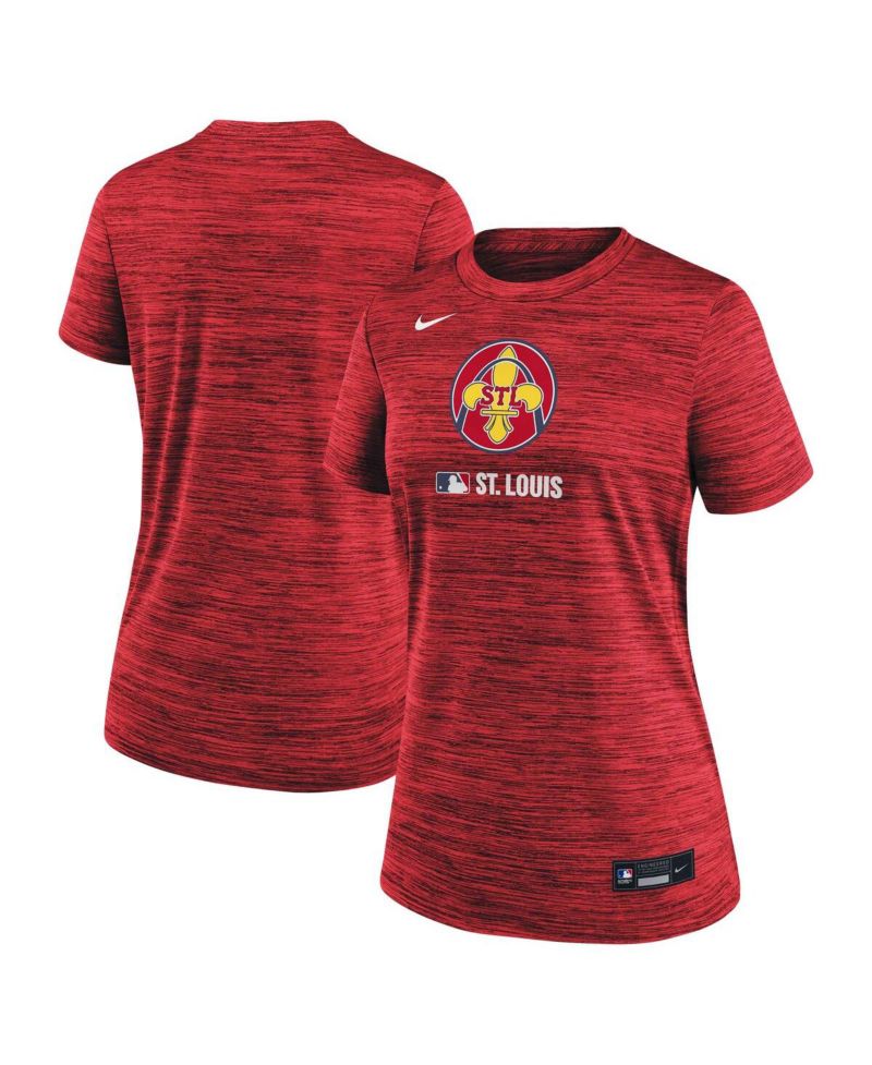 Women's Red St. Louis Cardinals Authentic Collection City Connect Velocity Performance T-Shirt