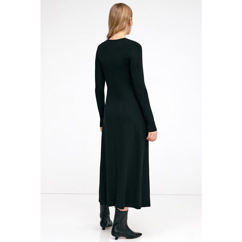 Women's Laura Round-Neck A-Line Relaxed Jersey Midi Dress
