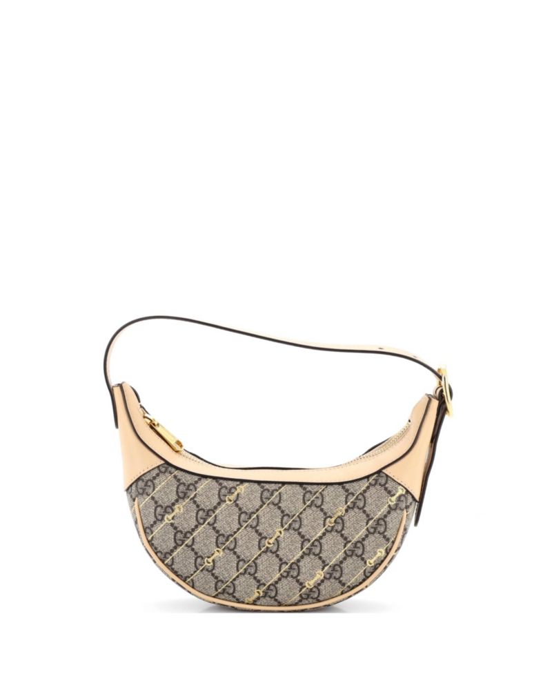 Mini Ophidia Half Moon Bag Print GG Coated Canvas