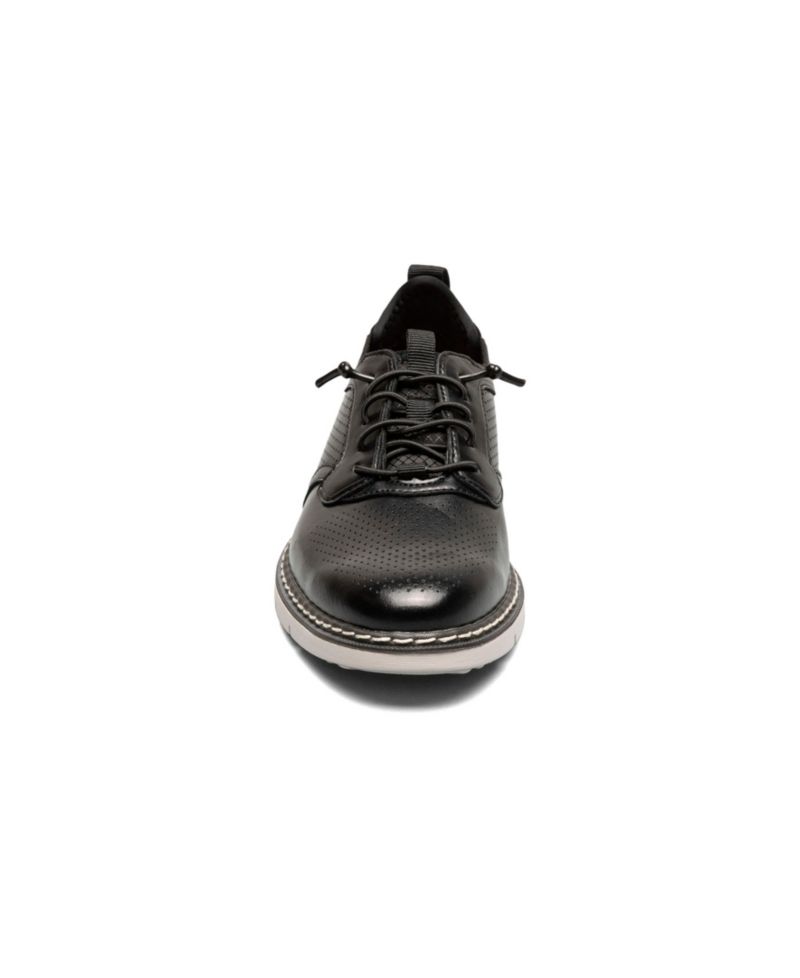 Little and Big Boys Sync Plain Toe Elastic Lace Up Dress Shoe