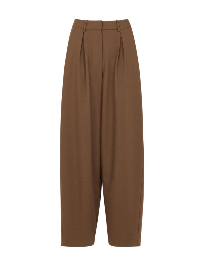Women's Wool Blend Barrel Pants