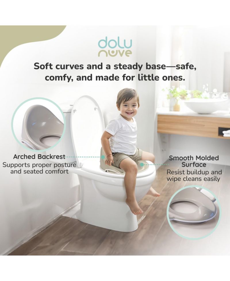 Toddler Toilet Training Seat Insert with High-Arched Backrest