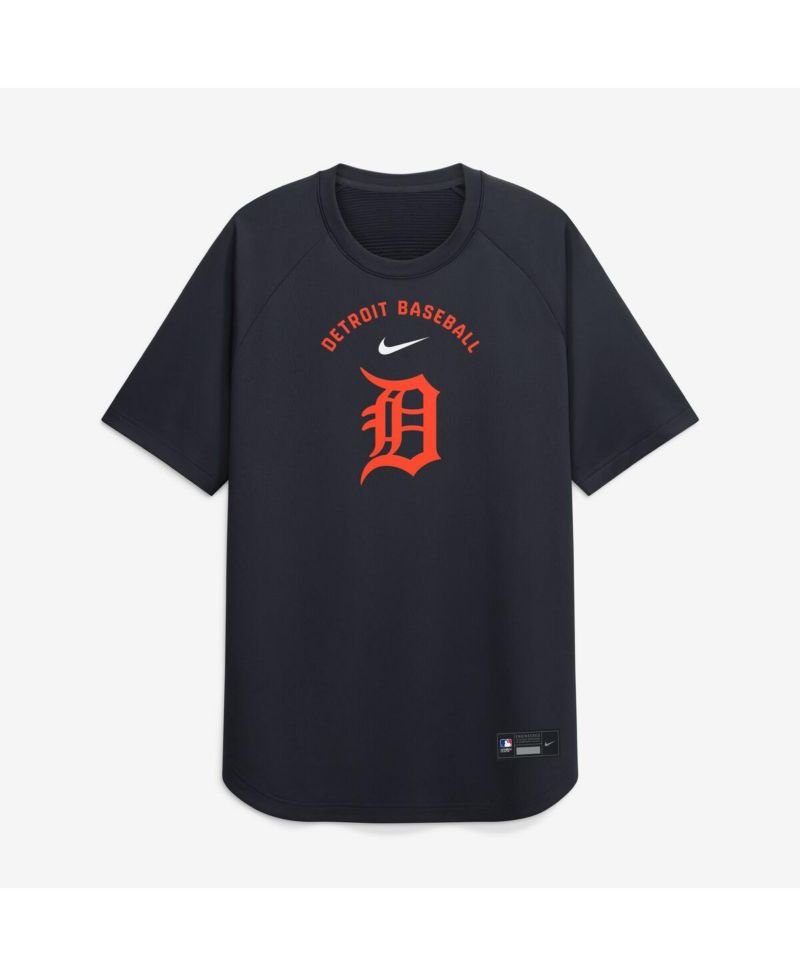 Men's Navy Detroit Tigers Authentic Collection Batting Practice Pre-Game Raglan Dri-FIT T-Shirt