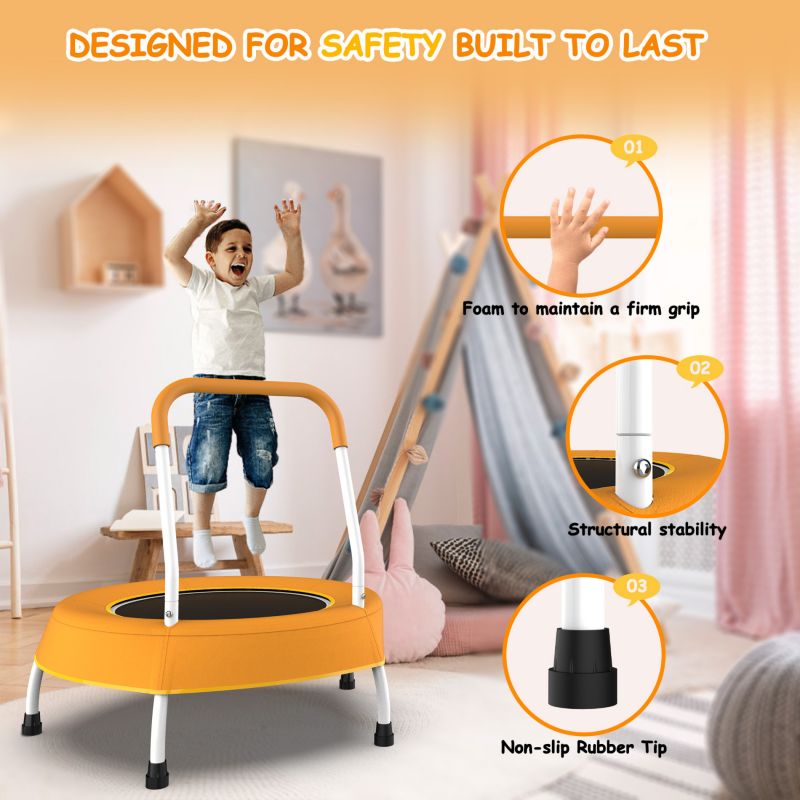 Streamdale Toddler Trampoline with Handle for Ages 1+