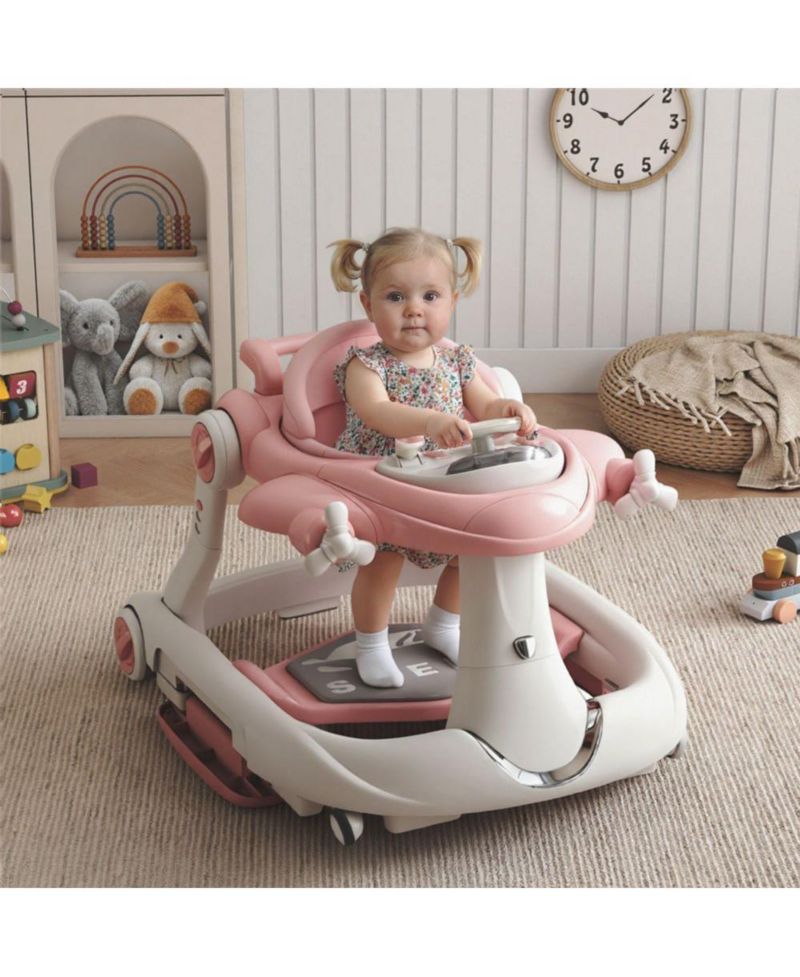 Convertible Baby Activity Walker with Adjustable Height, Foldable Design and Interactive Play Features
