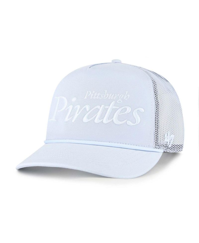Men's Light Blue Pittsburgh Pirates Foundation Script Hitch Adjustable Trucker Hat