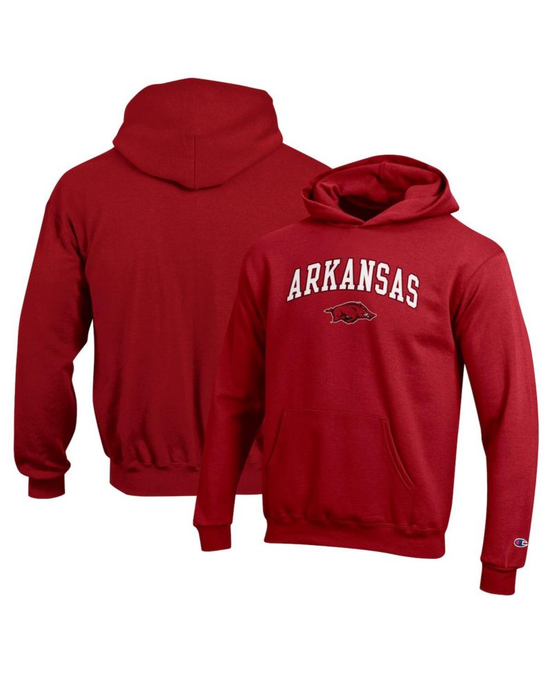 Big Boys and Girls Cardinal Arkansas Razorbacks Campus Pullover Hoodie
