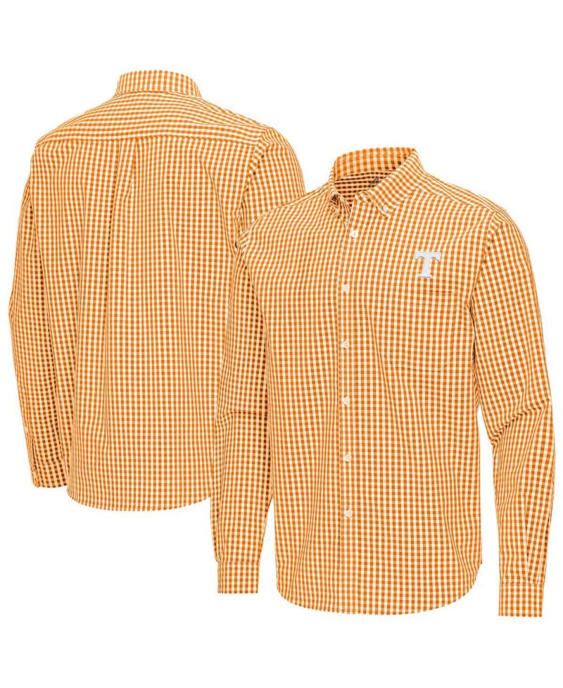 Men's Tennessee Orange Tennessee Volunteers Ellis Woven Tri-Blend Long Sleeve Button-Down Shirt