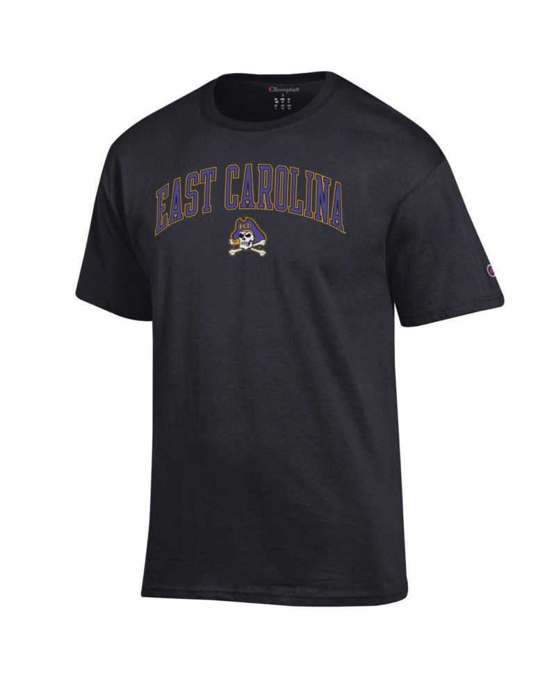 Men's Purple ECU Pirates Arch Over Logo T-Shirt