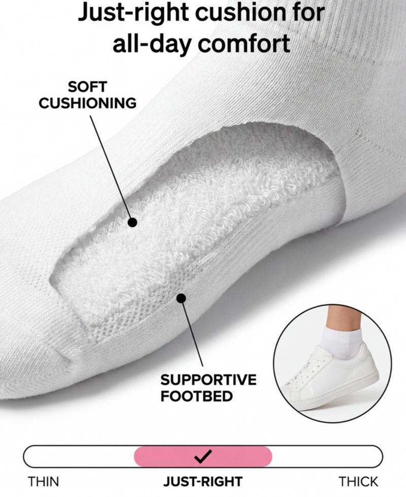 Women's Quarter Top 6 Pack Socks
