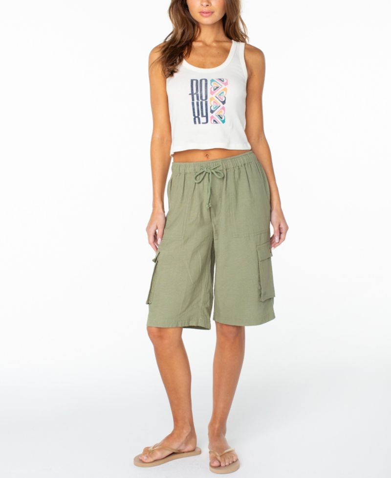 Women's Oceanview Scoop Baby Rib Crop Graphic Tank Top