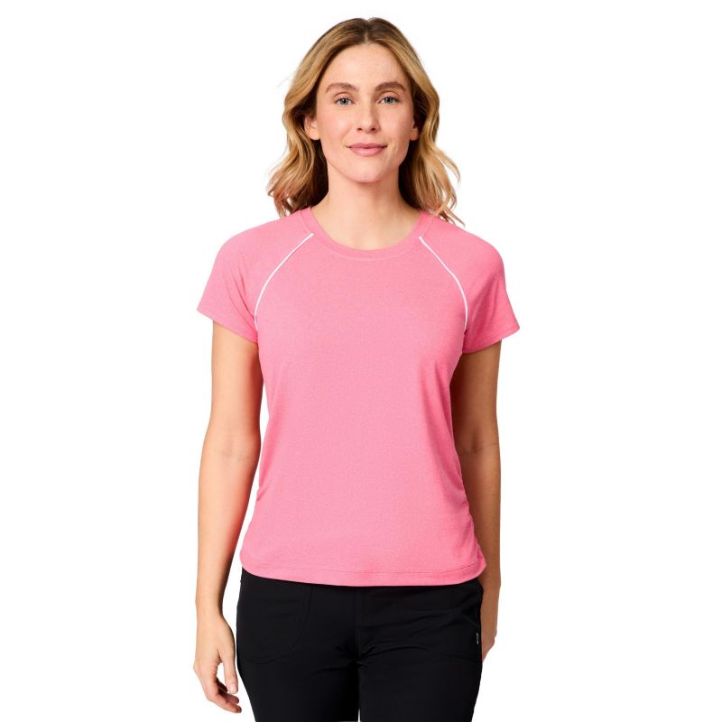 Women's Microtech Chill B Cool Shirred Crew Top