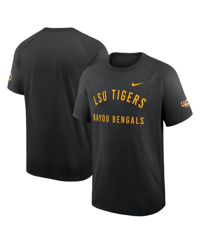 Men's Black LSU Tigers Ready Raglan Premium Performance T-Shirt