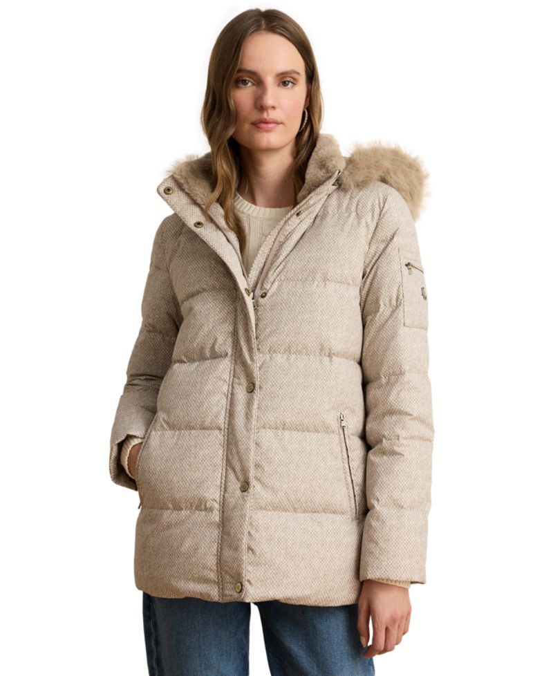 Women's Faux-Fur Hooded Puffer Coat