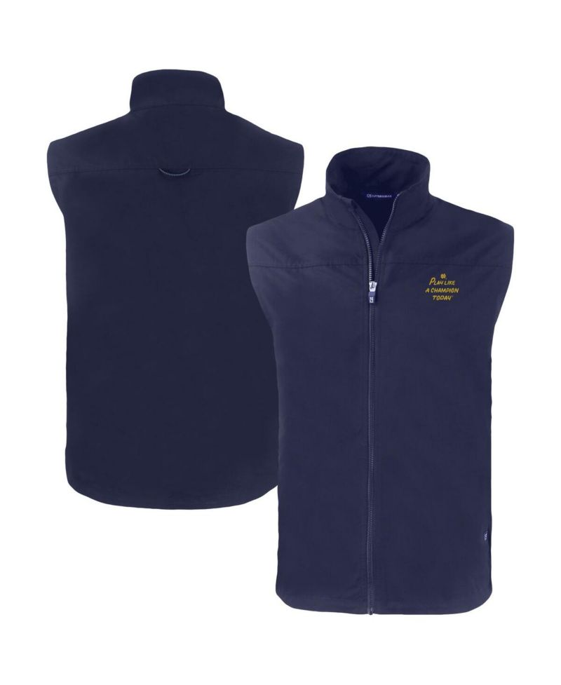 Men's Navy Notre Dame Fighting Irish Play Like A Champion Today Charter Eco Full-Zip Vest