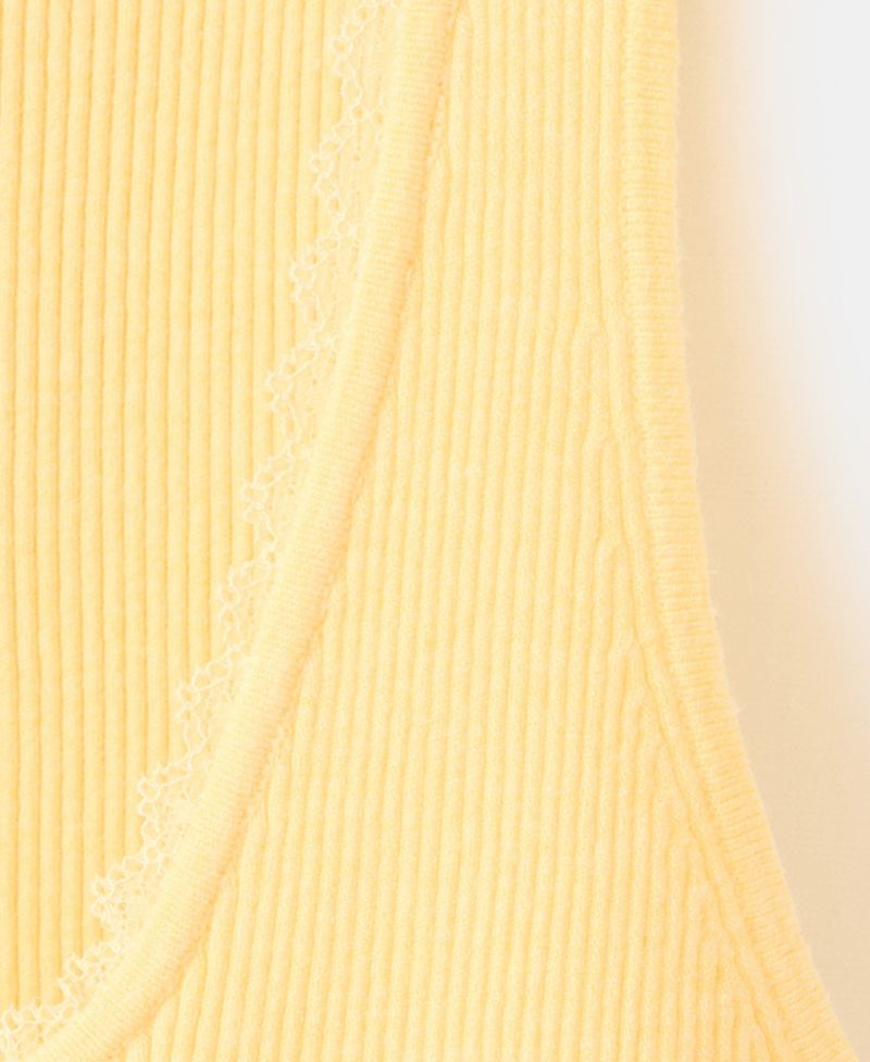 Women's Lace Detail Ribbed Top