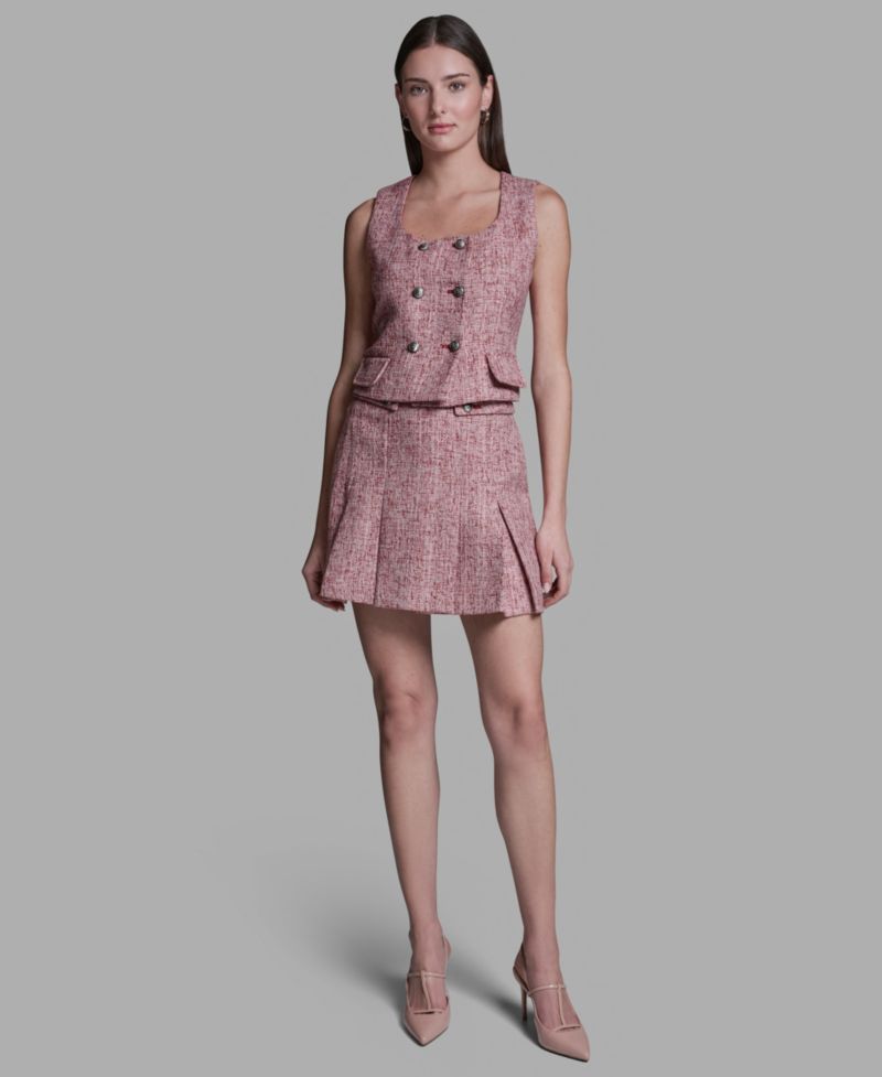 Women's Square Neck Double Breasted Vest