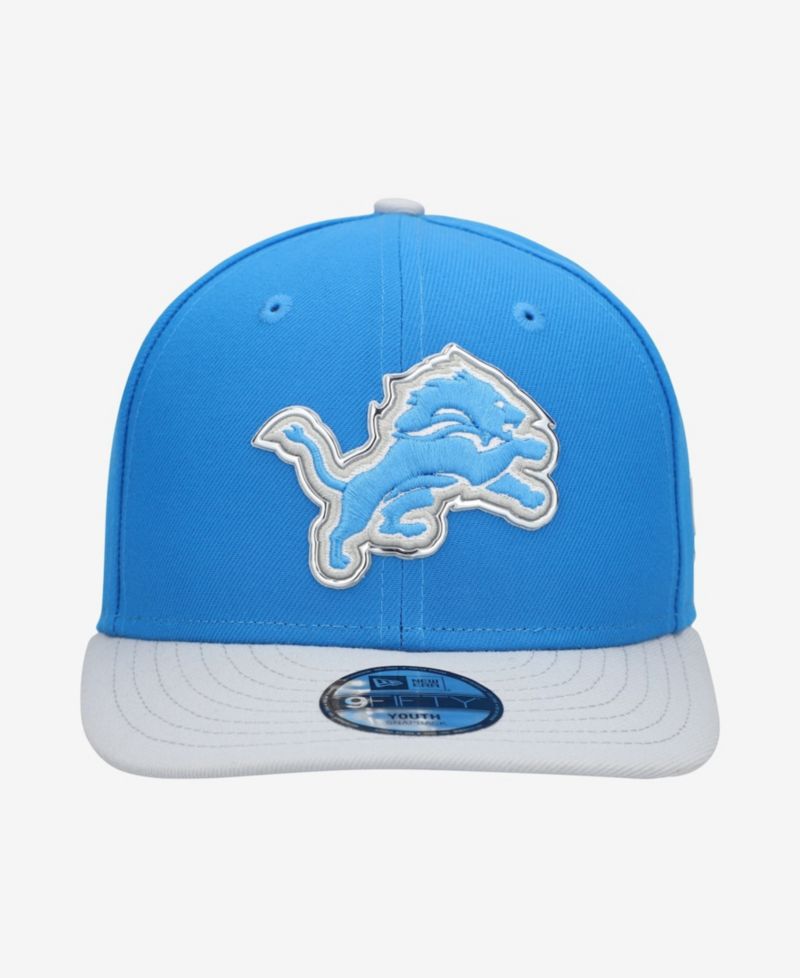 Big Boys and Girls Blue/Silver Detroit Lions 2026 NFL Draft Pre-Curved 9FIFTY Snapback Hat