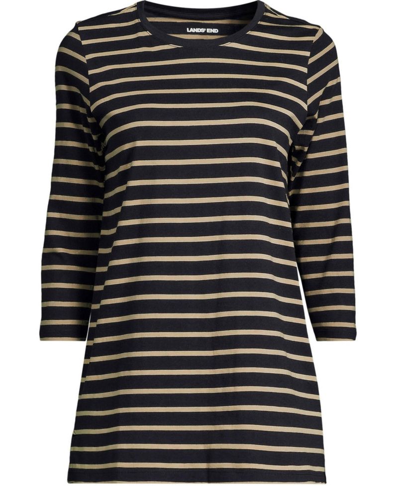 Plus Size 3/4 Sleeve Cotton Supima Tunic