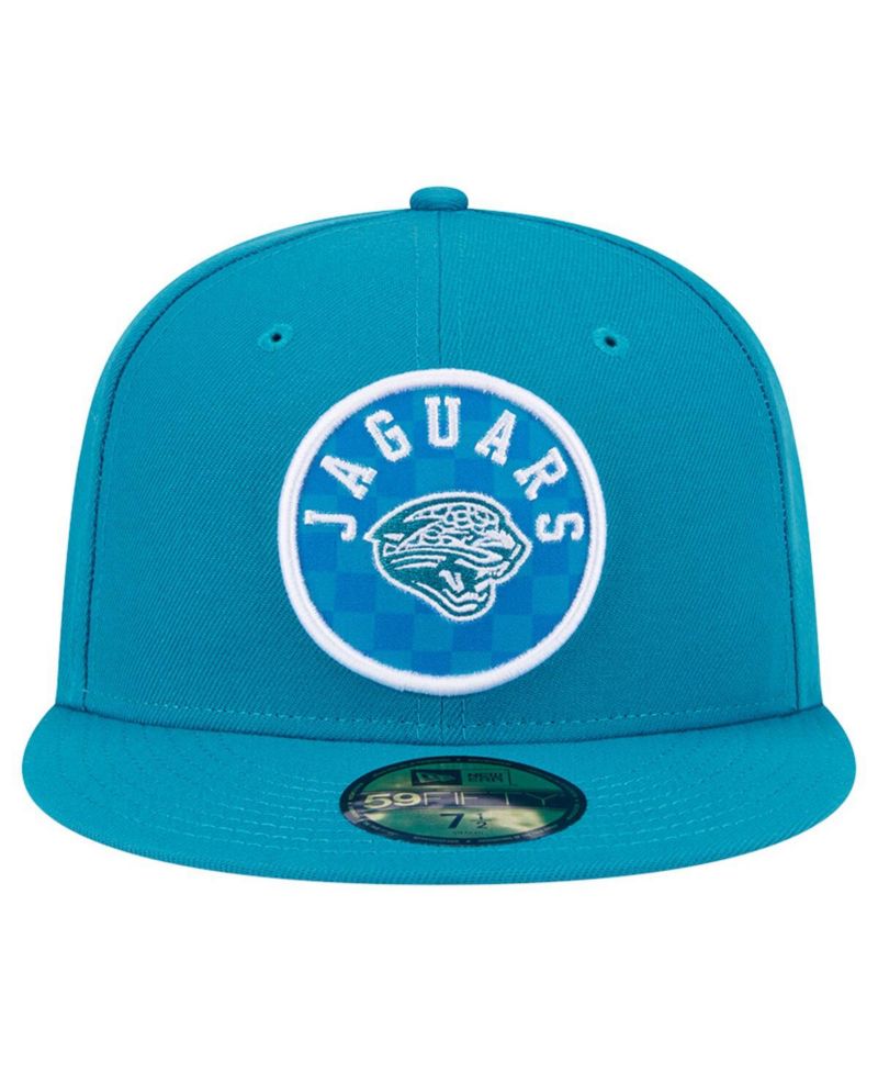 Men's Teal Jacksonville Jaguars Checkered 59FIFTY Fitted Hat