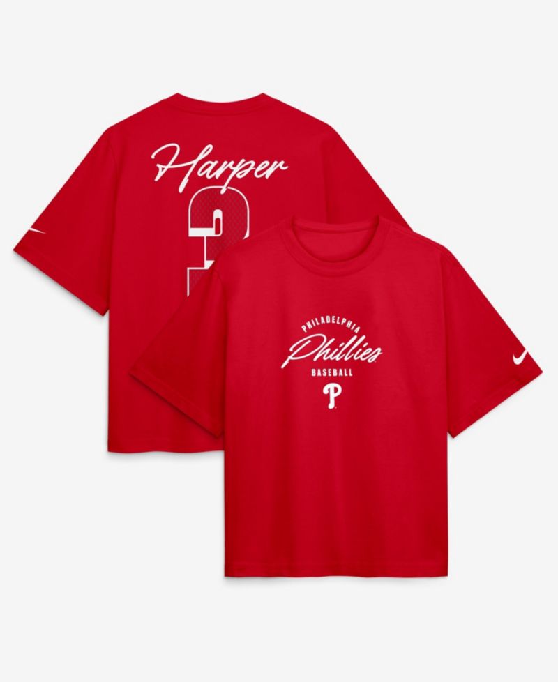 Women's Bryce Harper Philadelphia Phillies Premium Essentials Boxy Name & Number T-Shirt