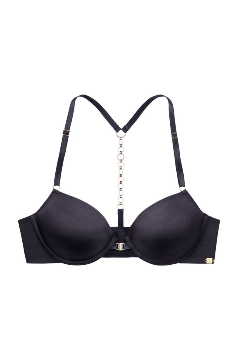 Women's Chain Detail Removable Pads Push-Up Padded Push-Up Bra